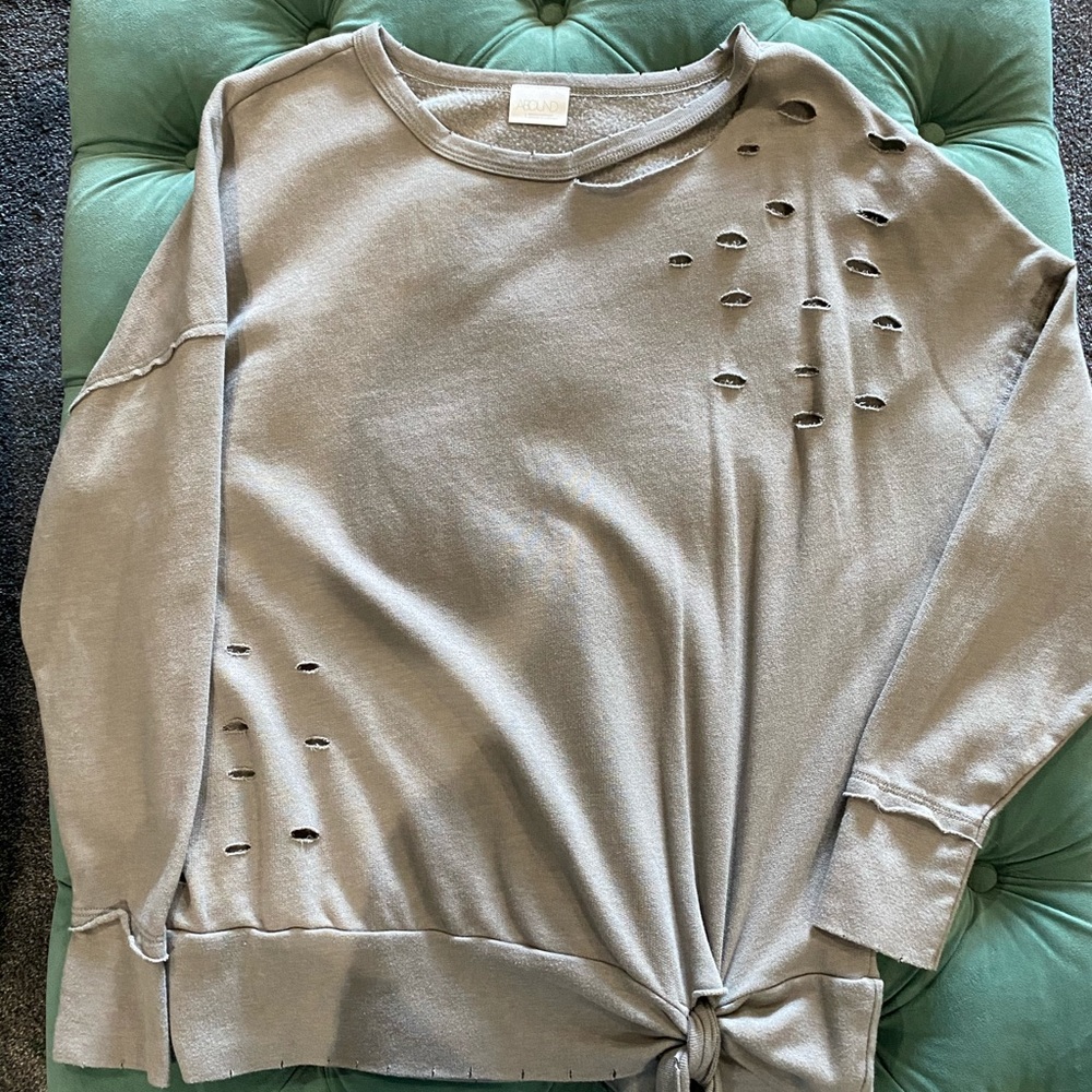 Distressed sweatshirt